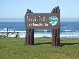 Entrance to Lincoln City, Oregon, Roads End State Park